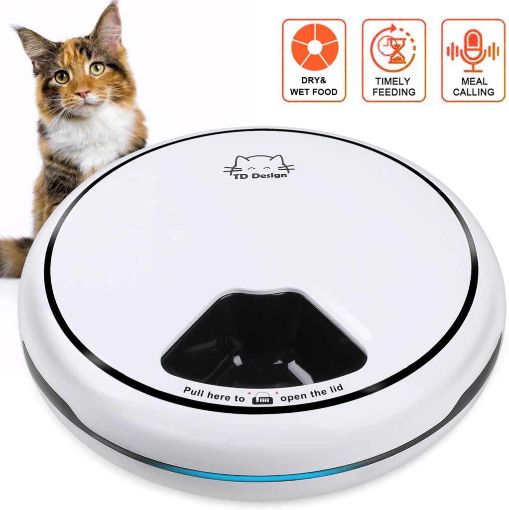 TDYNASTY-DESIGN-5-Meal-Automatic-Cat-Feeder-Cat-Dog-Trays-Dry-Wet-Food-Dispenser-1