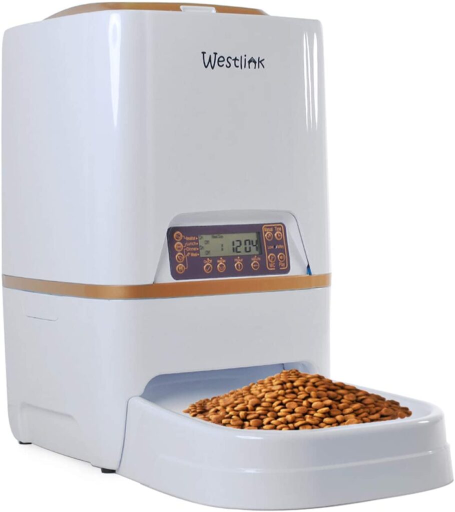 WESTLINK-6L-Automatic-Pet-Feeder-Food-Dispenser-for-Cat-Dog-with-Voice-Recorder-and-Timer-Programmable-1